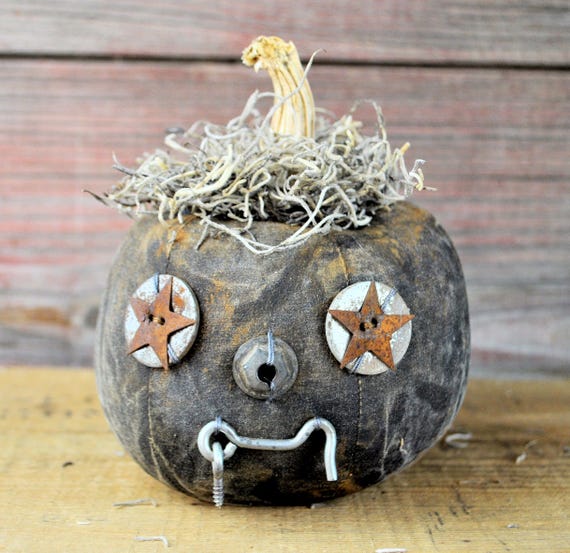 Prim One-of-a-kind Mini Black Jack-O-Lantern