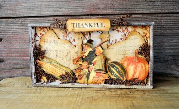 NEW! Primitive OOAK Thanksgiving Box