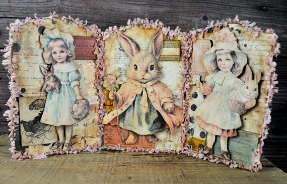 NEW! OOAK Tri-Fold Easter Collage