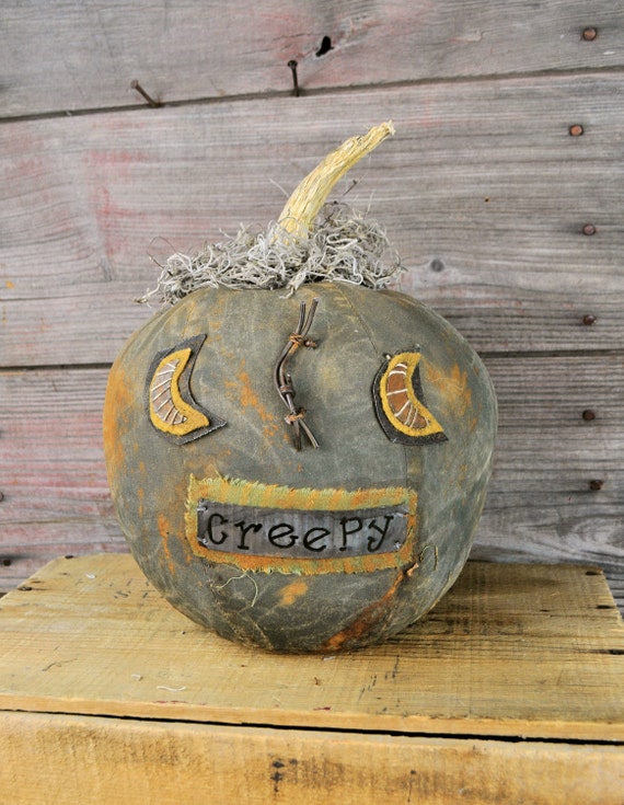 Prim One-of-a-kind Dark Gray Jack-O-Lantern