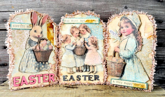 NEW! OOAK Tri-Fold Easter Collage