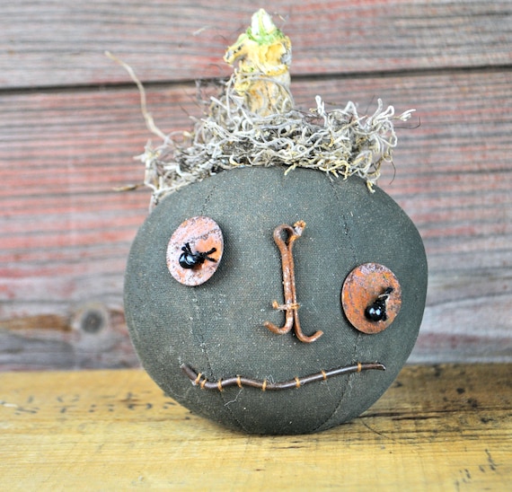 Prim One-of-a-kind Mini Dark Gray Jack-O-Lantern