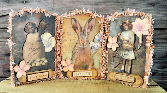 NEW! OOAK Tri-Fold Easter Collage