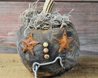 Prim One-of-a-kind Mini Black Jack-O-Lantern
