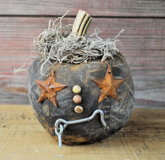 Prim One-of-a-kind Mini Black Jack-O-Lantern