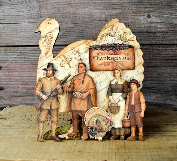 NEW! OOAK Primitive Thanksgiving Collage