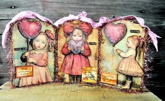 NEW! OOAK Tri-Fold Valentines Day Collage