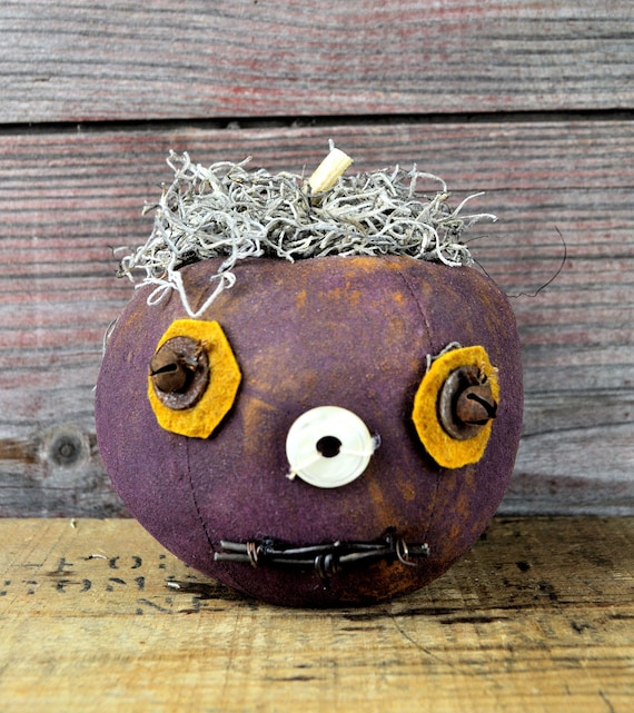 Prim One-of-a-kind Mini Purple Jack-O-Lantern