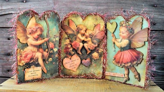 NEW! OOAK Tri-Fold Valentines Day Collage