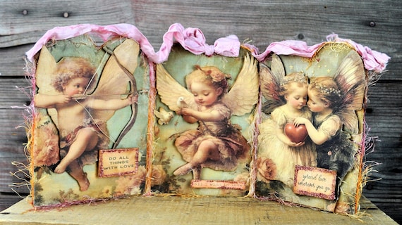NEW! OOAK Tri-Fold Valentines Day Collage