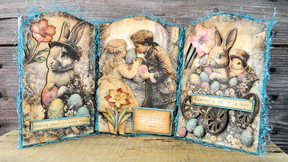 NEW! OOAK Tri-Fold Easter Collage