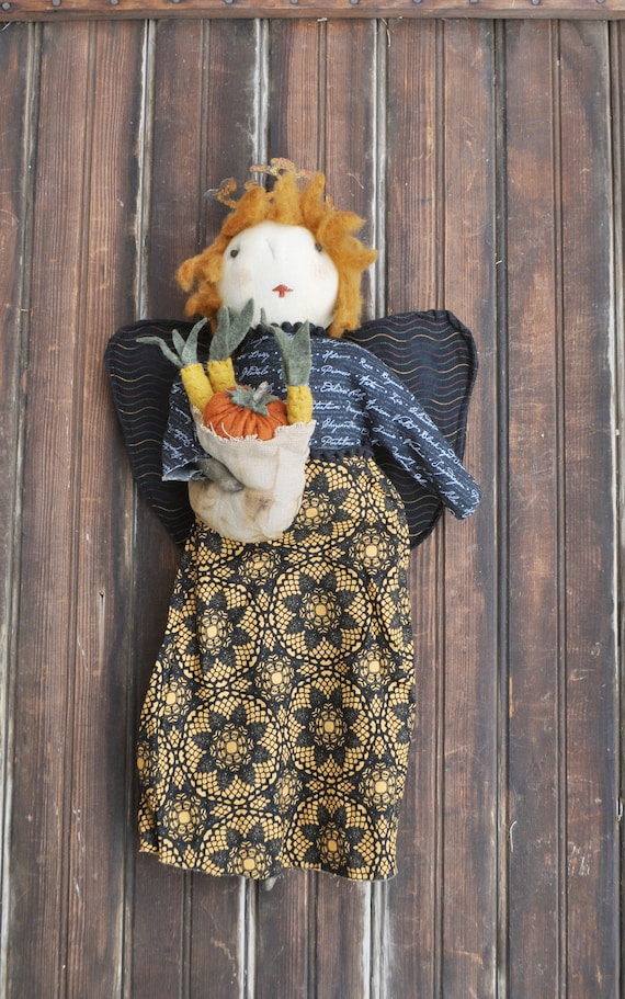 Primitive Harvest Angel with Basket