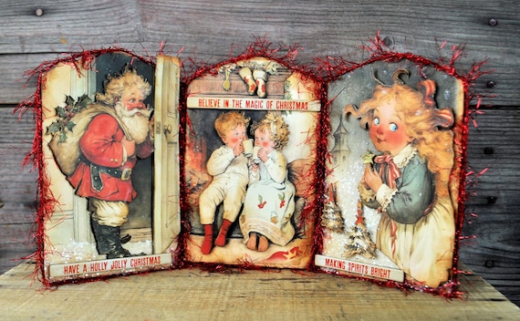 NEW! OOAK Tri-Fold Christmas/Winter Collage