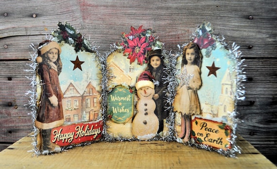 NEW! OOAK Tri-Fold Christmas/Winter Collage