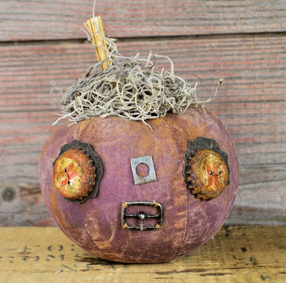 Prim One-of-a-kind Mini Purple Jack-O-Lantern