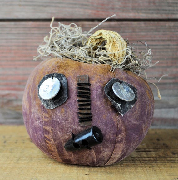 Prim One-of-a-kind Mini Purple Jack-O-Lantern