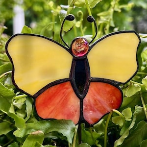 Stainedglass Butterfly Plant stake