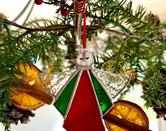 Stainedglass/seaglass Christmas Angel