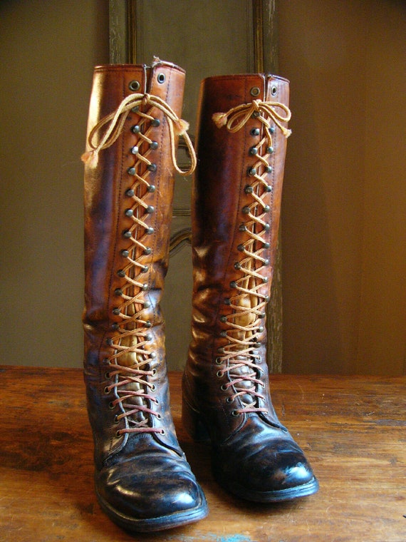 frye lace up tall boots