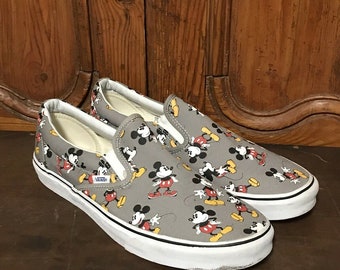 mickey mouse slip on vans