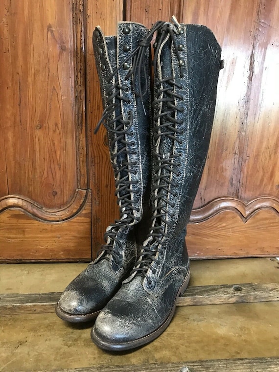 women's long lace up boots