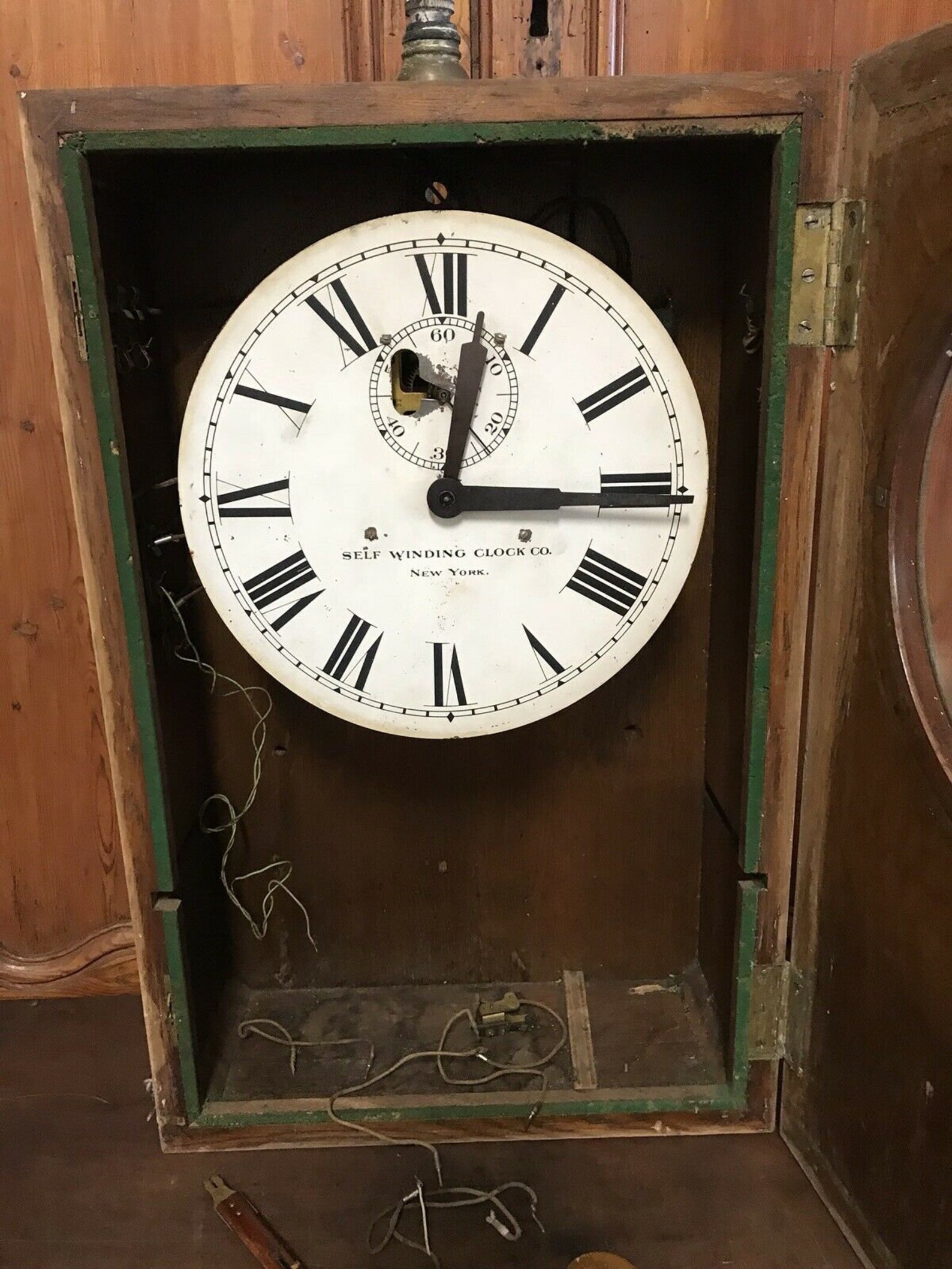 Antique Grand Self Winding Clock Company Time Element Clock Etsy