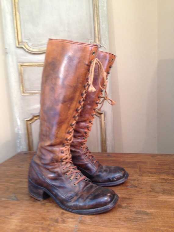 frye lace up tall boots