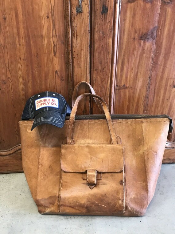 rrl leather bag
