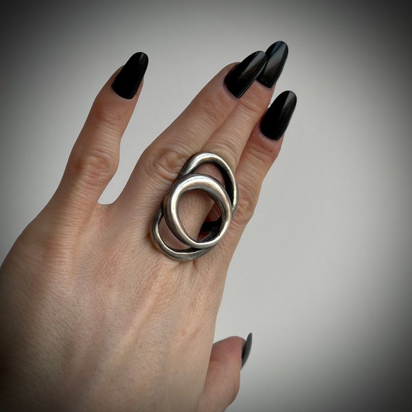 Chunky Organic Form Statement Ring - Limited Edition- Art Ring