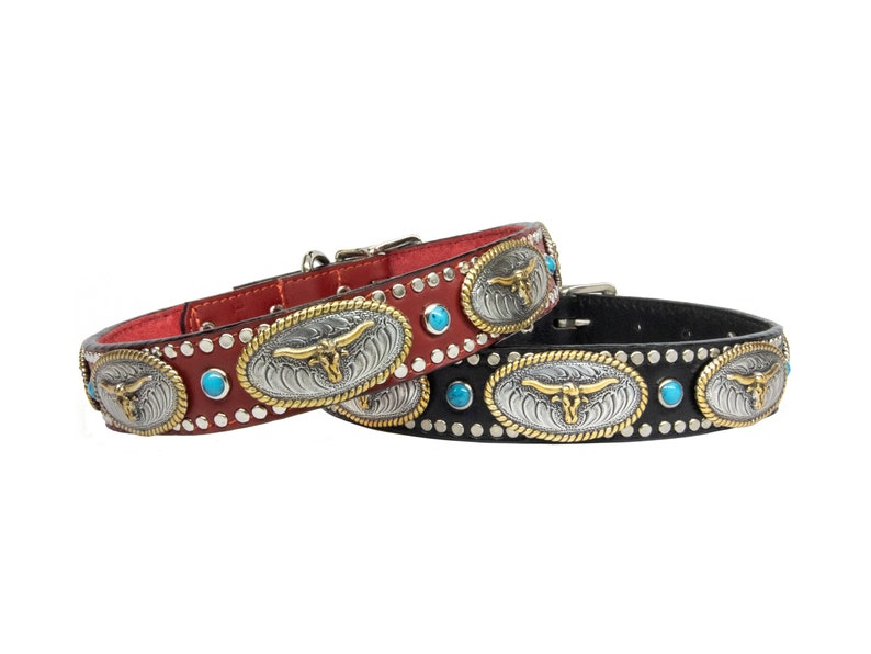 Leather Dog Collar Personalized Dog Collar Southwestern Dog Etsy