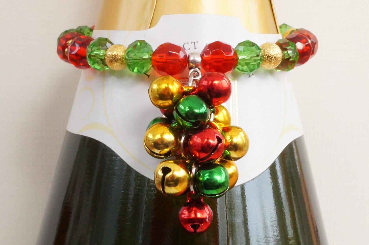 Wine Bottle Charm Jingle Bells Charm Bottle Bangle Etsy UK