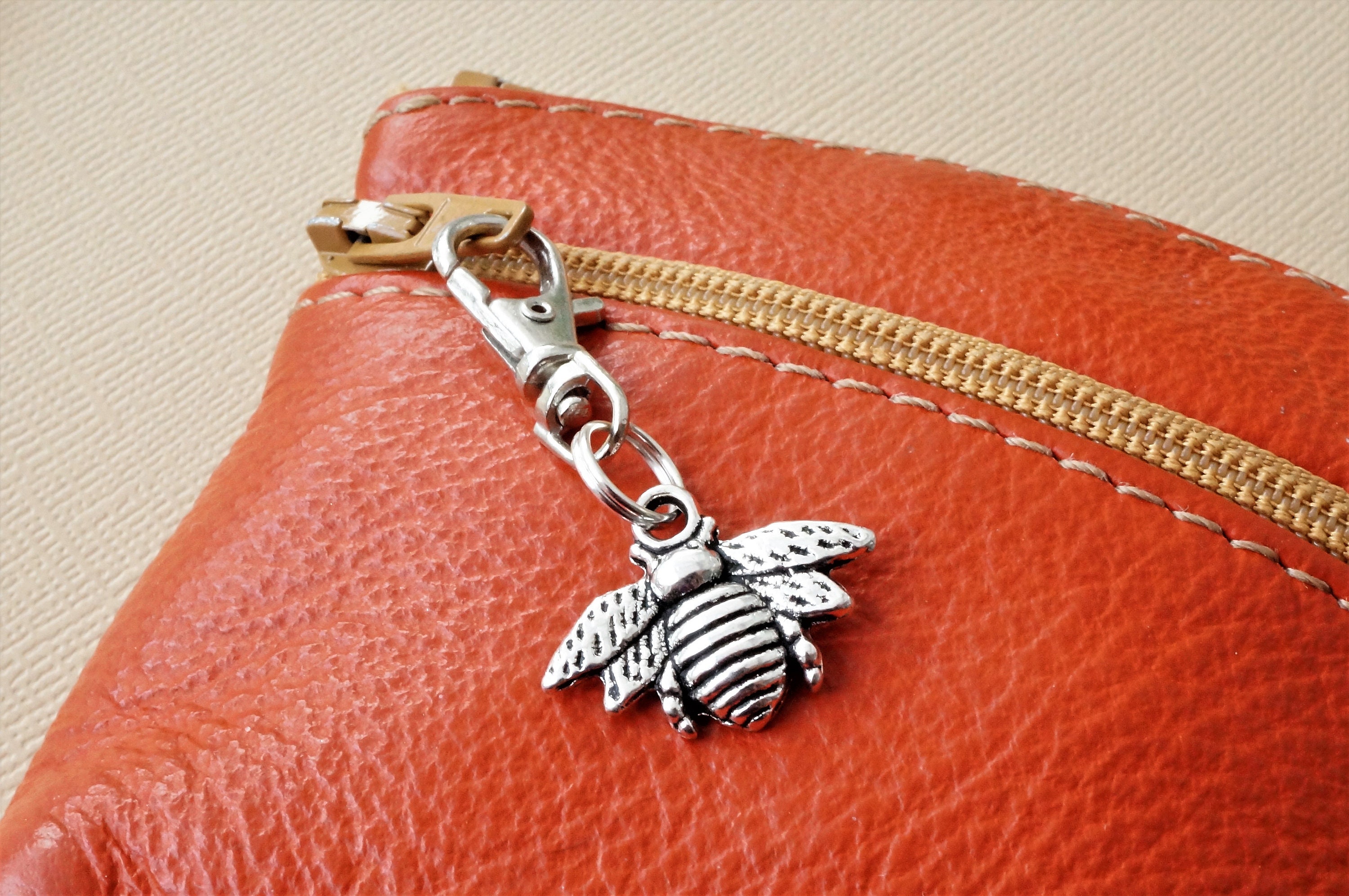 Bee zipper charm small zip pull charm bee keepers gift Etsy