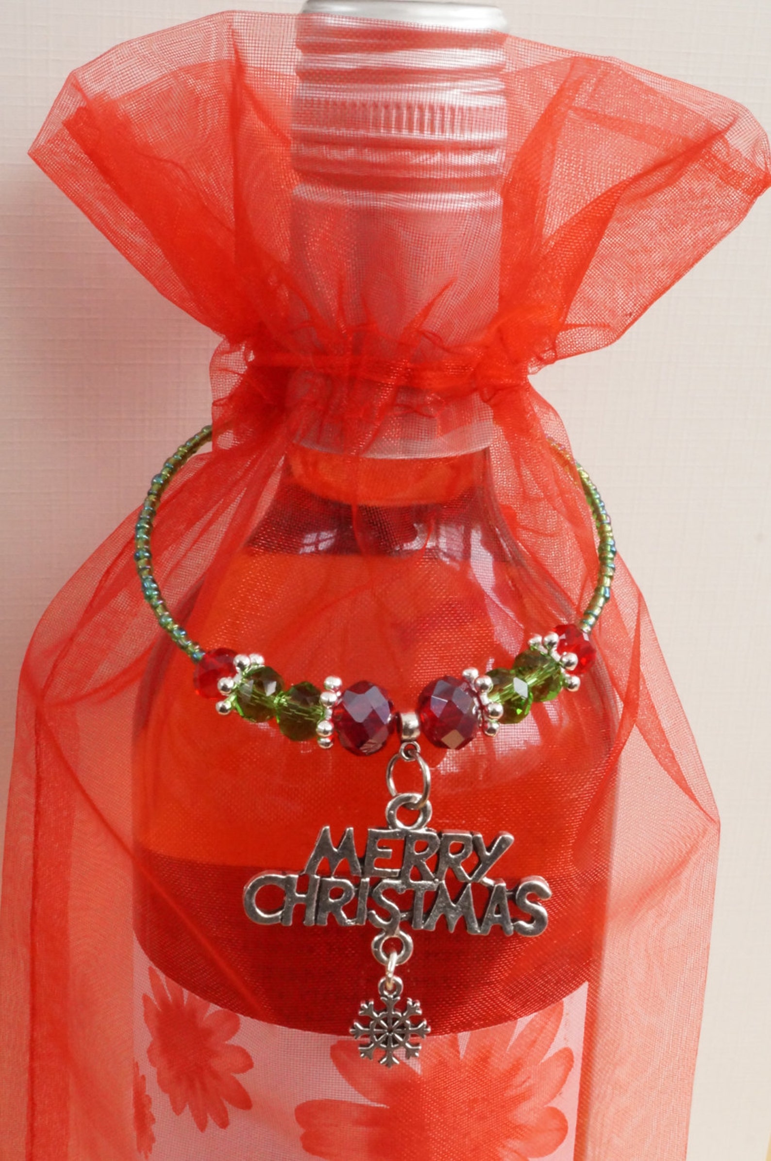 Wine Bottle Charm Jingle Bells Charm Bottle Bangle Etsy UK