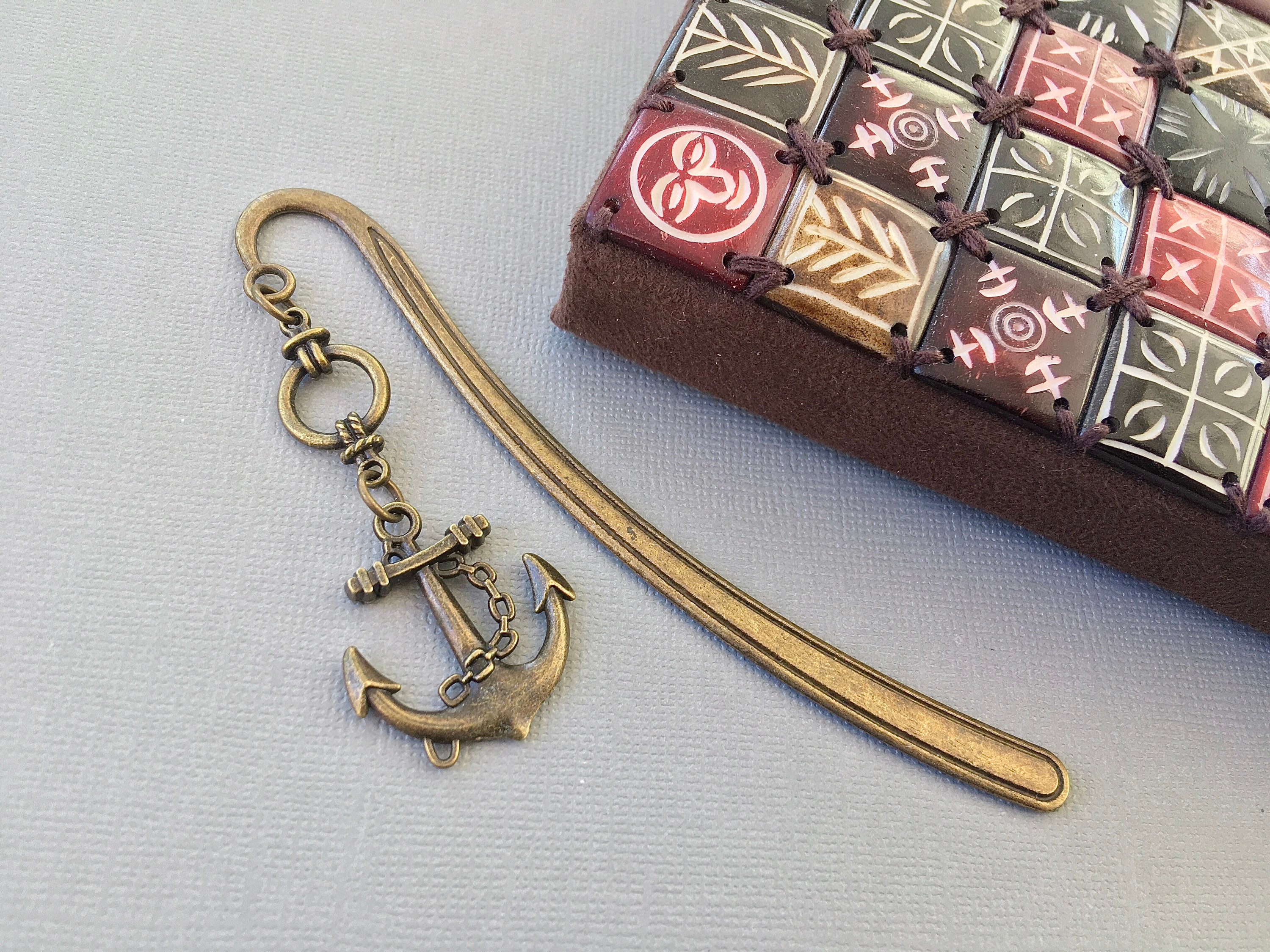 Anchor bookmark antique bronze nautical bookmark with anchor | Etsy