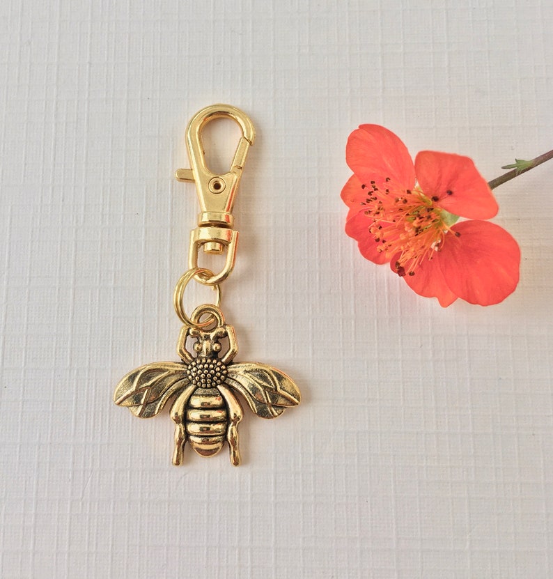 Antique gold bee zipper charm gold finish bee zip pull charm Etsy