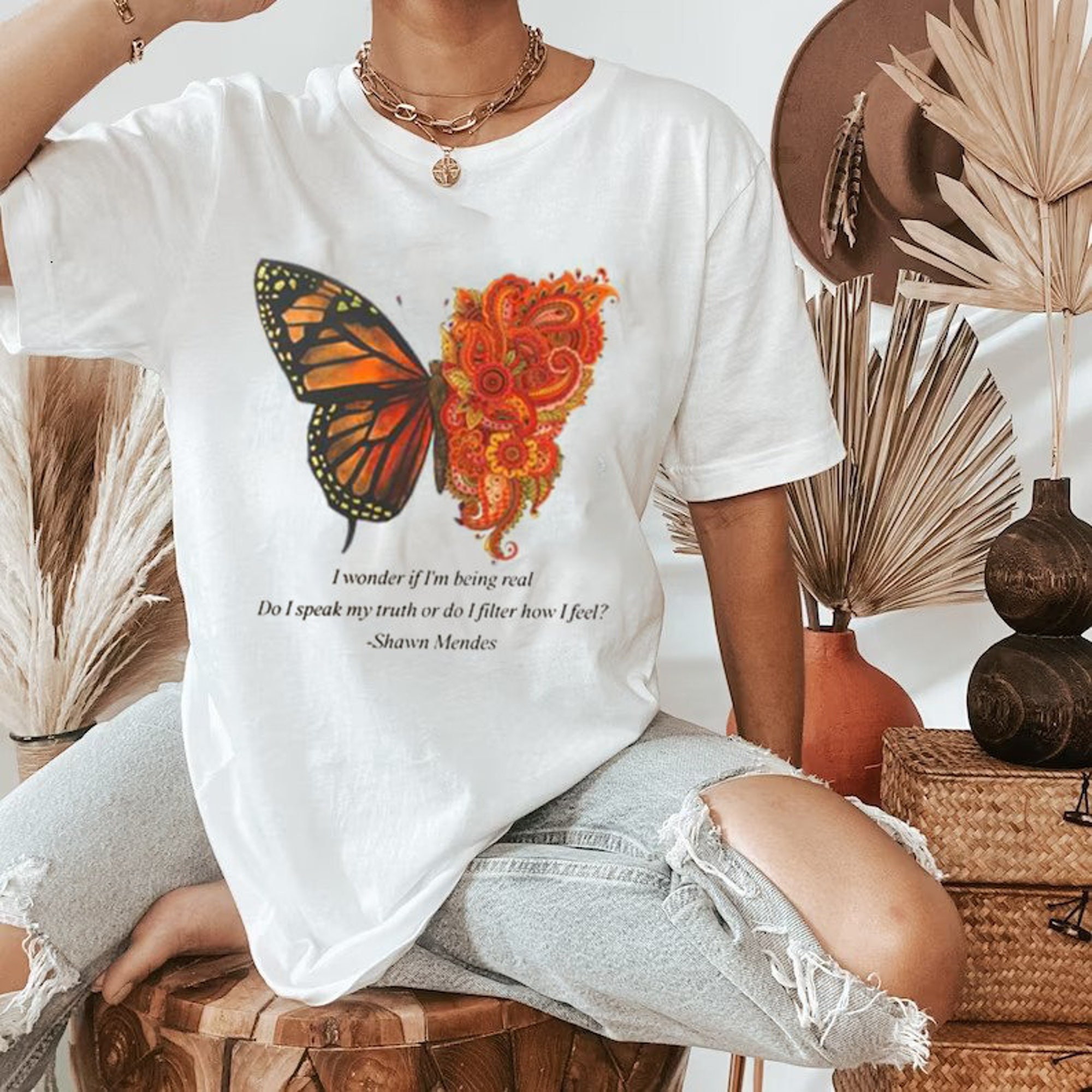 Discover Shawn Mendes Butterfly Wonder T-Shirt