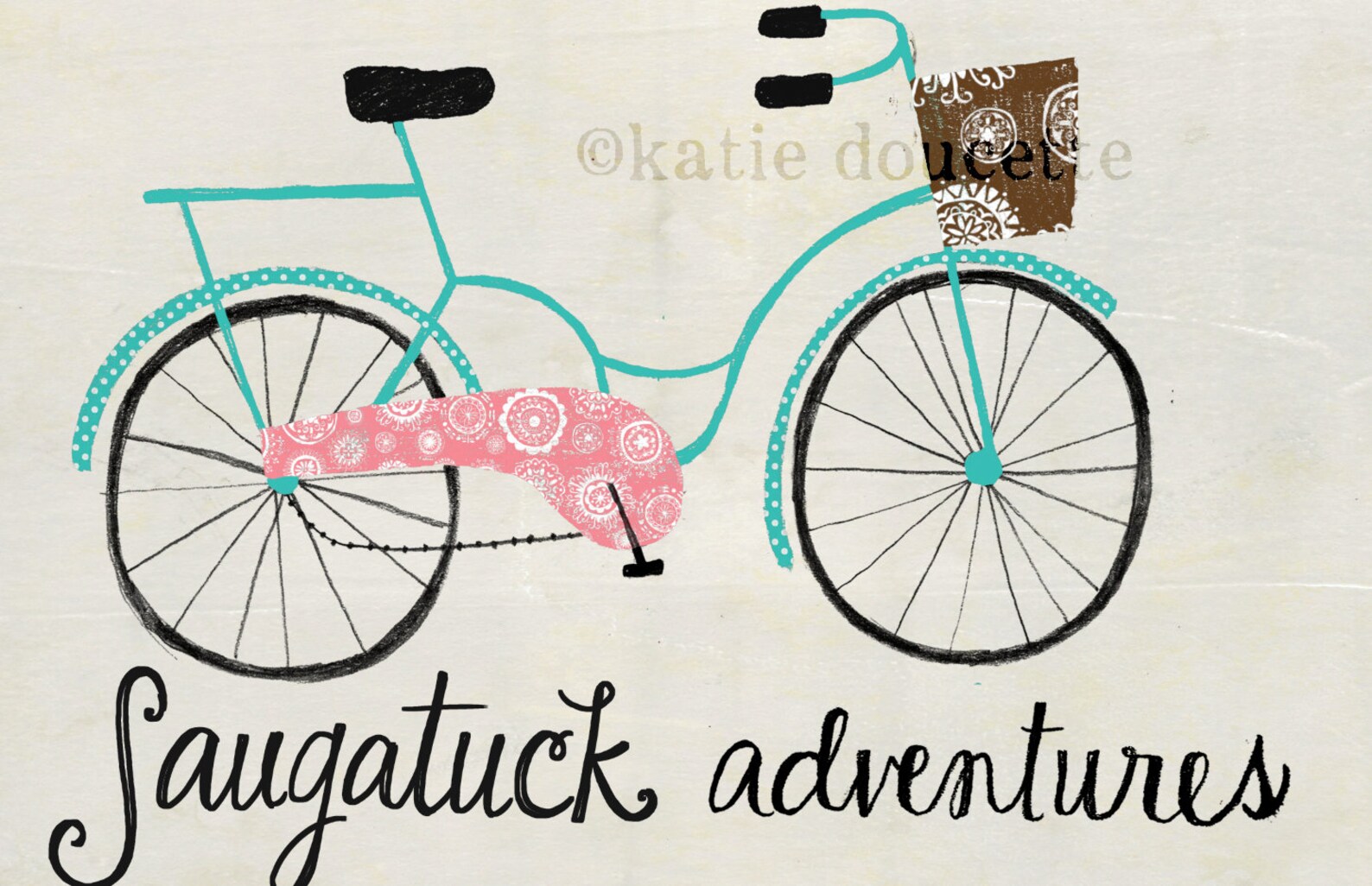 Saugatuck Adventures Bicycle by Katie Doucette Etsy