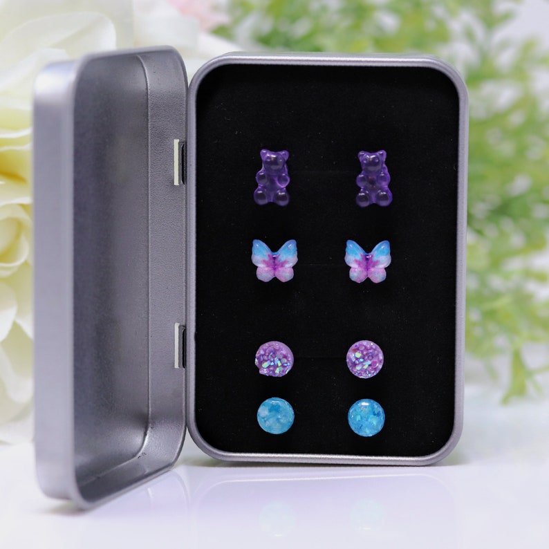 Gummy Bear Gift Set Metalfree Earrings Jewelry Tin Set of Etsy