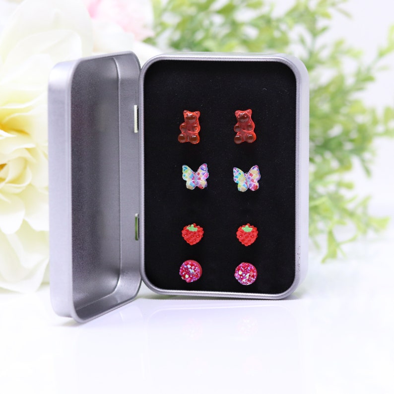 Gummy Bear Gift Set Metalfree Earrings Jewelry Tin Set of Etsy