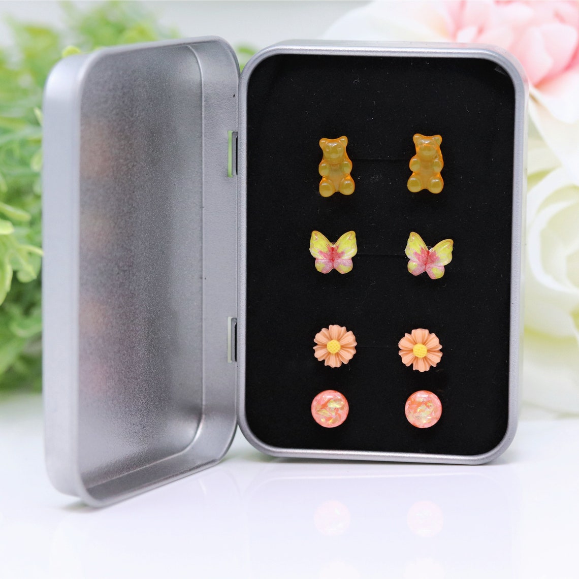 Gummy Bear Gift Set Metalfree Earrings Jewelry Tin Set of Etsy