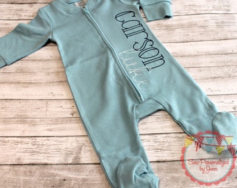 newborn footed onesies
