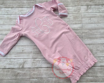 Baby Girl Gown Coming Home Outfit Birth Announcement