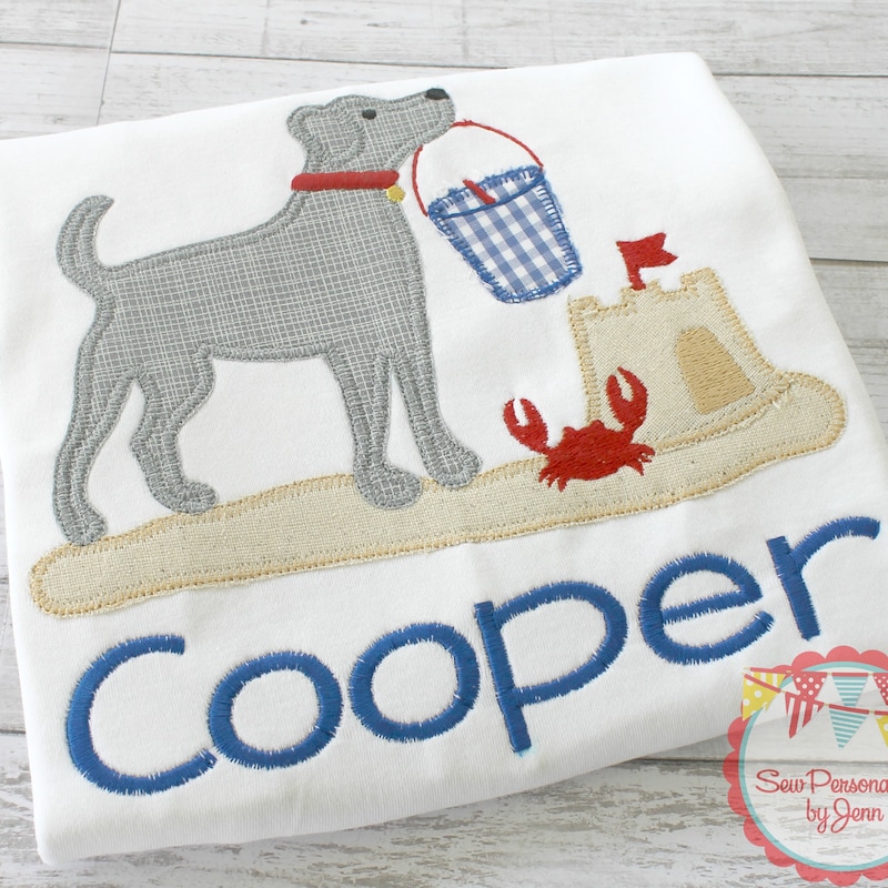 Puppy & Sandcastle Appliqué Short Set for Boys - Ships in May 2026