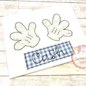 Boys Mouse Hands Vacation Personalized Monogrammed and Appliqued Shirt