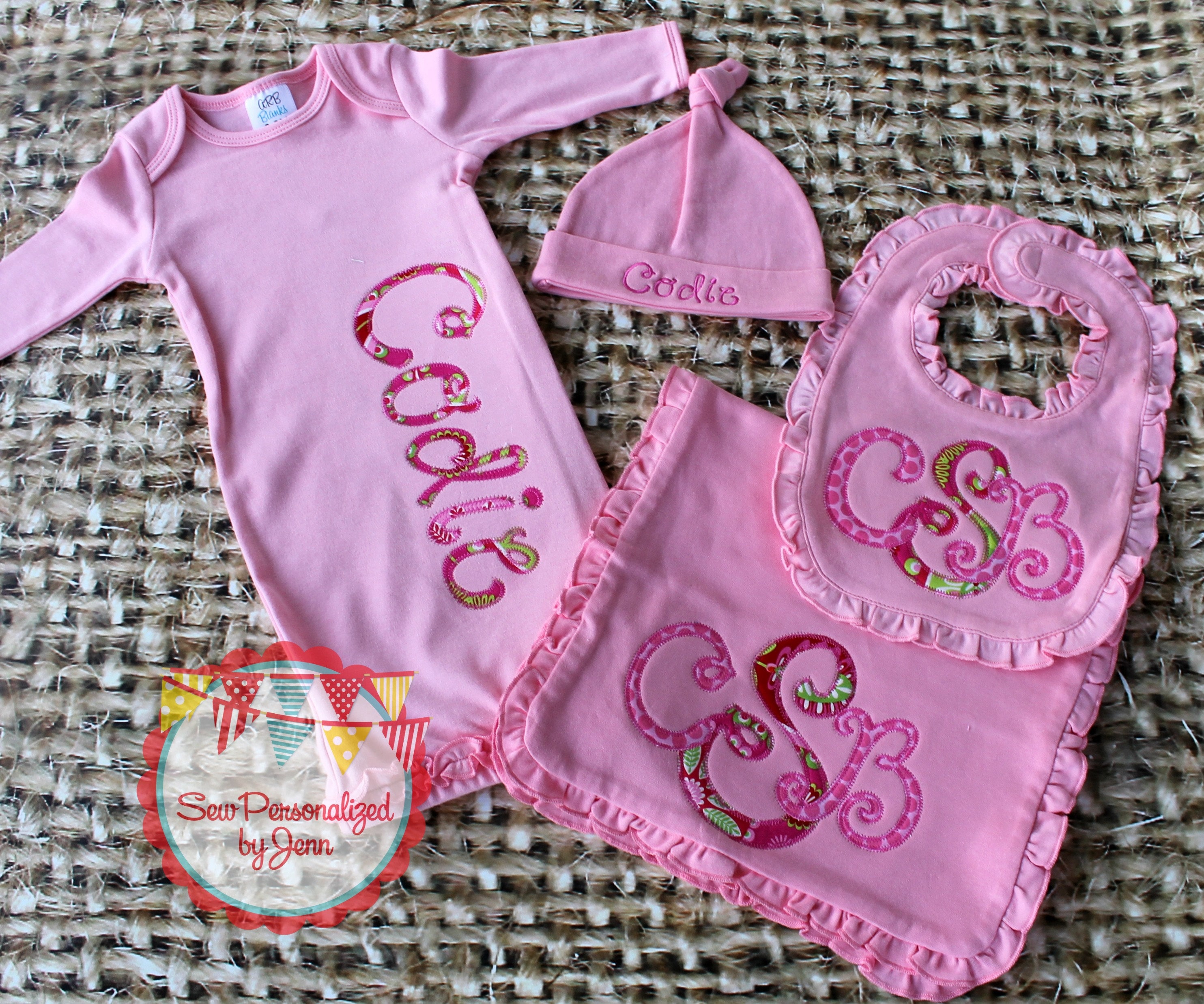 Lilette Baby Gown Set - Cream