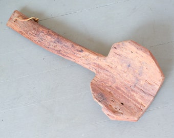 Large Paddle, Primitive Wooden Spoon, Rustic  Burl Carving