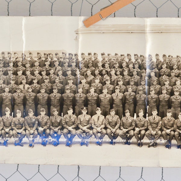 Fort Ord Yard Long Photo, Vintage 1951 Military Photo, California