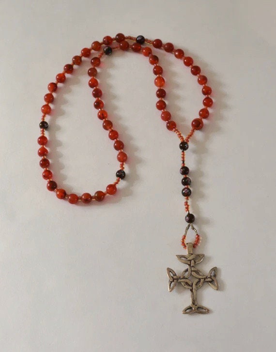 Vintage rosary necklace - Gem