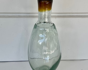 Hand Blown Glass Decanter, Vintage