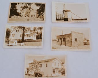 Greenfield Village Postcards, Dearborn, Michigan, Set of 5 Souvenirs Artcraft Photo Company
